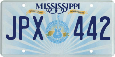 MS license plate JPX442