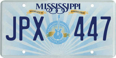 MS license plate JPX447