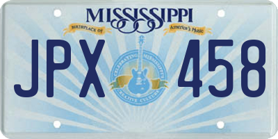 MS license plate JPX458