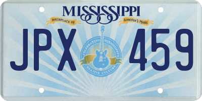 MS license plate JPX459