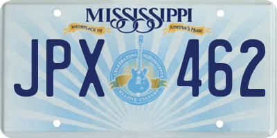 MS license plate JPX462