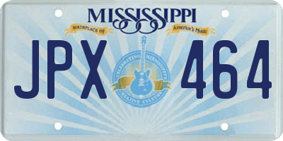 MS license plate JPX464