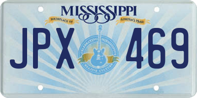 MS license plate JPX469