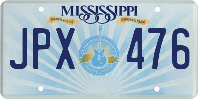 MS license plate JPX476