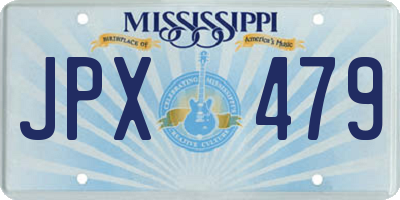MS license plate JPX479