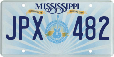 MS license plate JPX482