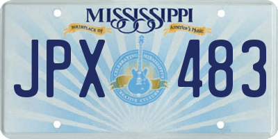 MS license plate JPX483