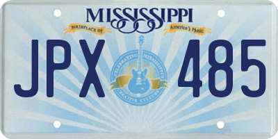 MS license plate JPX485