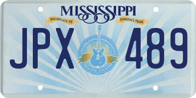 MS license plate JPX489
