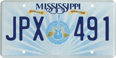 MS license plate JPX491