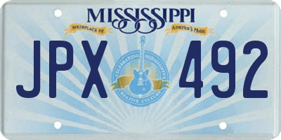 MS license plate JPX492