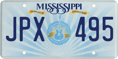 MS license plate JPX495