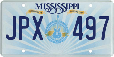 MS license plate JPX497