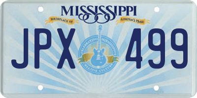 MS license plate JPX499