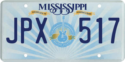 MS license plate JPX517