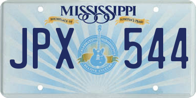MS license plate JPX544