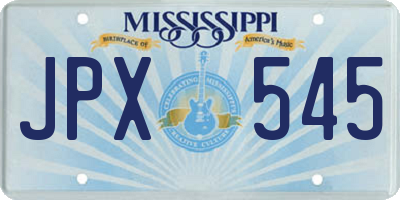 MS license plate JPX545