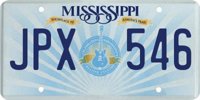 MS license plate JPX546