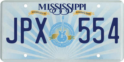 MS license plate JPX554