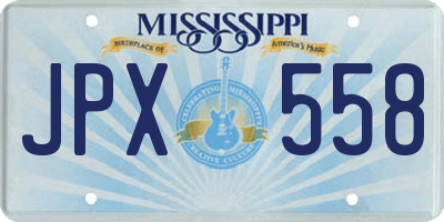 MS license plate JPX558