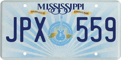 MS license plate JPX559