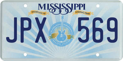 MS license plate JPX569