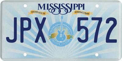 MS license plate JPX572