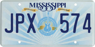 MS license plate JPX574