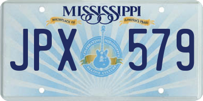 MS license plate JPX579