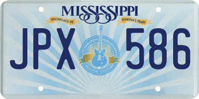 MS license plate JPX586