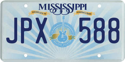MS license plate JPX588