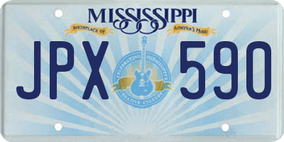 MS license plate JPX590