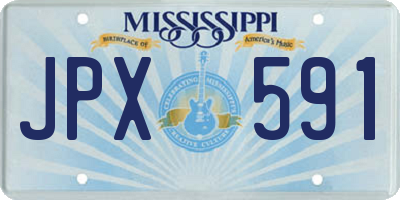 MS license plate JPX591