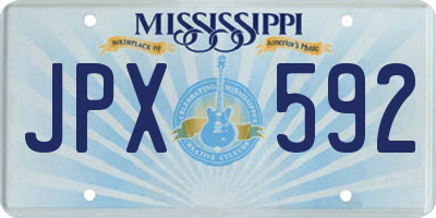 MS license plate JPX592