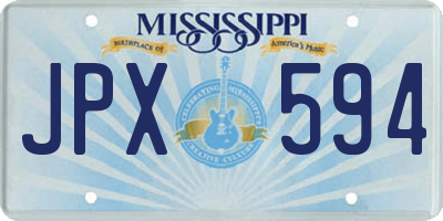 MS license plate JPX594