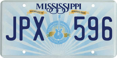 MS license plate JPX596