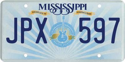 MS license plate JPX597