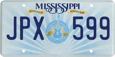 MS license plate JPX599