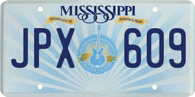 MS license plate JPX609