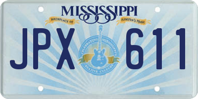 MS license plate JPX611