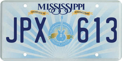 MS license plate JPX613