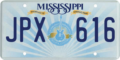 MS license plate JPX616