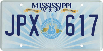 MS license plate JPX617