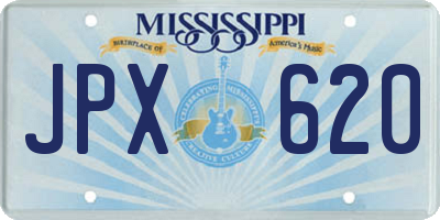 MS license plate JPX620