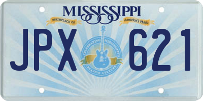 MS license plate JPX621