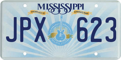 MS license plate JPX623
