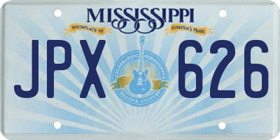 MS license plate JPX626