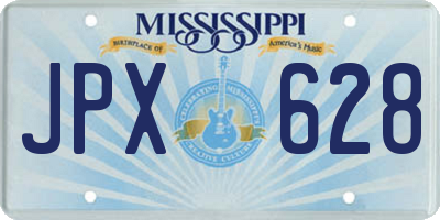 MS license plate JPX628