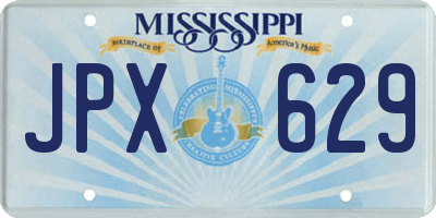 MS license plate JPX629