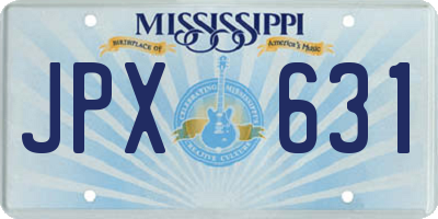 MS license plate JPX631